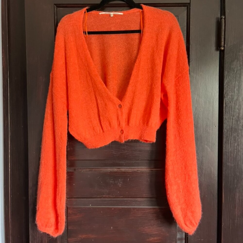Second Female Perla Cardigan in Orange, Size L